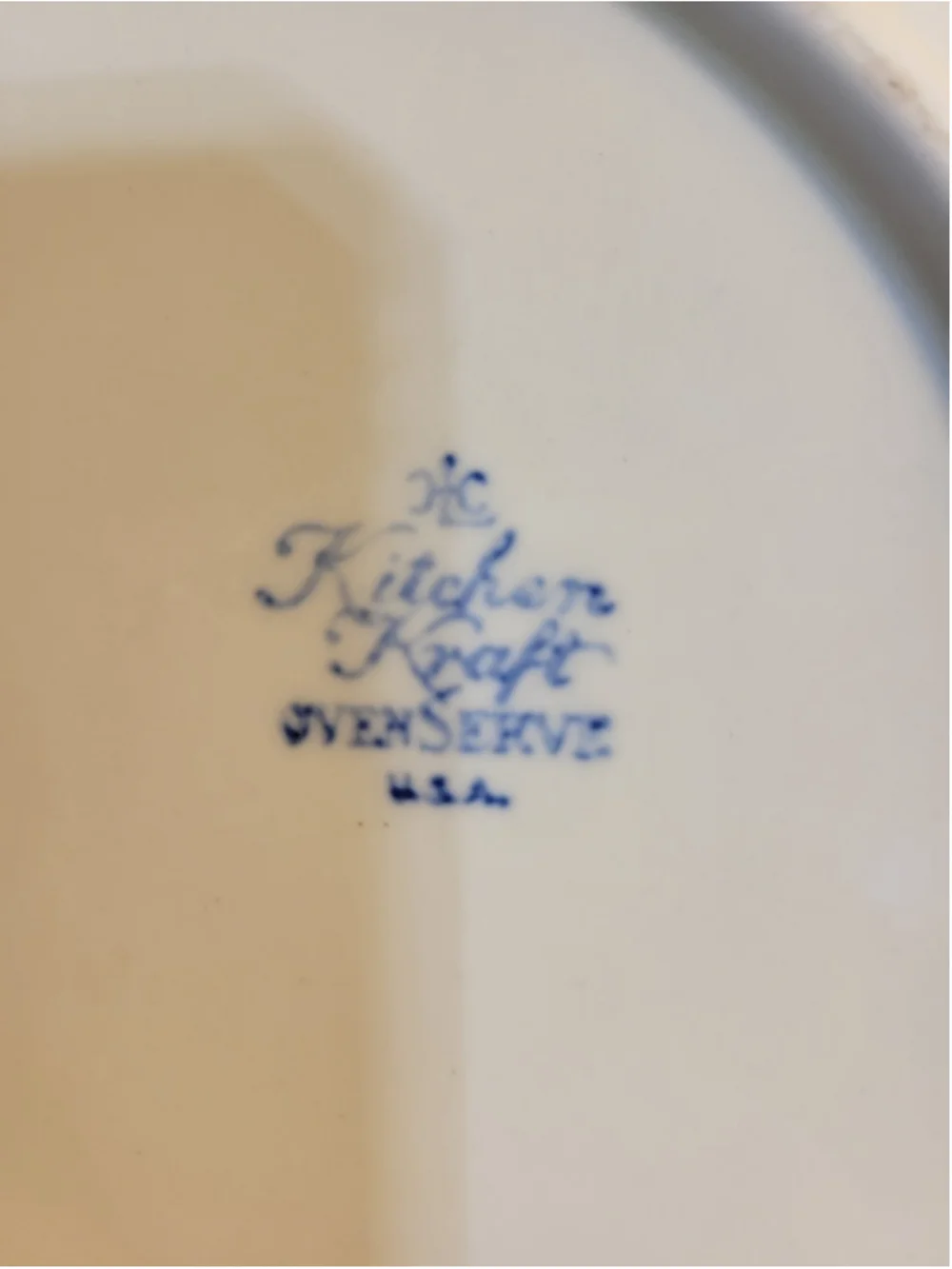 Vintage HLC Kitchen Kraft OvenServe Conchita Pie Plate Red Stripe 9.5